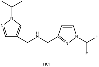 1-[1-(difluoromethyl)-1H-pyrazol-3-yl]-N-[(1-isopropyl-1H-pyrazol-4-yl)methyl]methanamine 구조식 이미지