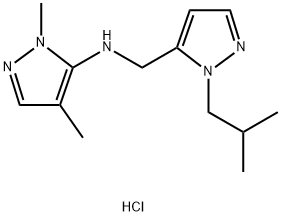 N-[(1-isobutyl-1H-pyrazol-5-yl)methyl]-1,4-dimethyl-1H-pyrazol-5-amine Structure