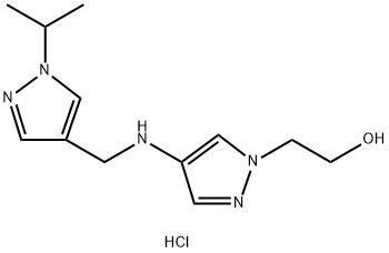 2-(4-{[(1-isopropyl-1H-pyrazol-4-yl)methyl]amino}-1H-pyrazol-1-yl)ethanol Structure