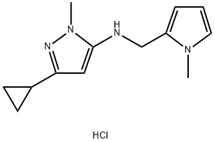 3-cyclopropyl-1-methyl-N-[(1-methyl-1H-pyrrol-2-yl)methyl]-1H-pyrazol-5-amine Structure