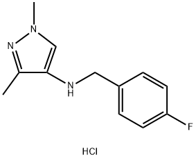 N-(4-fluorobenzyl)-1,3-dimethyl-1H-pyrazol-4-amine Structure