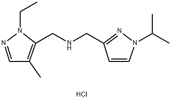 1-(1-ethyl-4-methyl-1H-pyrazol-5-yl)-N-[(1-isopropyl-1H-pyrazol-3-yl)methyl]methanamine Structure