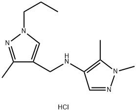 1,5-dimethyl-N-[(3-methyl-1-propyl-1H-pyrazol-4-yl)methyl]-1H-pyrazol-4-amine Structure