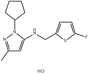 1-cyclopentyl-N-[(5-fluoro-2-thienyl)methyl]-3-methyl-1H-pyrazol-5-amine Structure