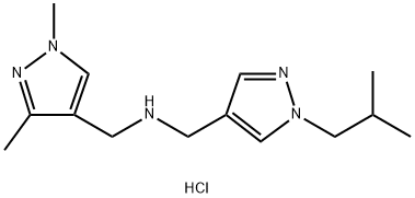 1-(1,3-dimethyl-1H-pyrazol-4-yl)-N-[(1-isobutyl-1H-pyrazol-4-yl)methyl]methanamine Structure