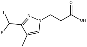 3-[3-(difluoromethyl)-4-methyl-1H-pyrazol-1-yl]propanoic acid Structure