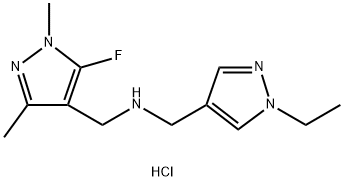 1-(1-ethyl-1H-pyrazol-4-yl)-N-[(5-fluoro-1,3-dimethyl-1H-pyrazol-4-yl)methyl]methanamine Structure