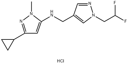 3-cyclopropyl-N-{[1-(2,2-difluoroethyl)-1H-pyrazol-4-yl]methyl}-1-methyl-1H-pyrazol-5-amine Structure