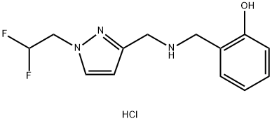 2-[({[1-(2,2-difluoroethyl)-1H-pyrazol-3-yl]methyl}amino)methyl]phenol Structure