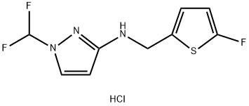 1-(difluoromethyl)-N-[(5-fluoro-2-thienyl)methyl]-1H-pyrazol-3-amine Structure