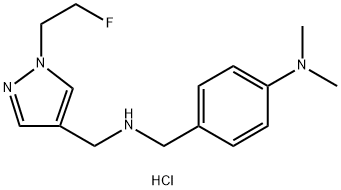 4-[({[1-(2-fluoroethyl)-1H-pyrazol-4-yl]methyl}amino)methyl]-N,N-dimethylaniline Structure