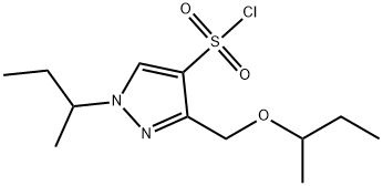 3-(sec-butoxymethyl)-1-sec-butyl-1H-pyrazole-4-sulfonyl chloride Structure