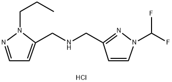 1-[1-(difluoromethyl)-1H-pyrazol-3-yl]-N-[(1-propyl-1H-pyrazol-5-yl)methyl]methanamine Structure