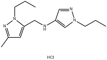 N-[(3-methyl-1-propyl-1H-pyrazol-5-yl)methyl]-1-propyl-1H-pyrazol-4-amine Structure