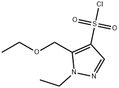 5-(ethoxymethyl)-1-ethyl-1H-pyrazole-4-sulfonyl chloride Structure