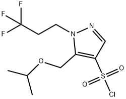 5-(isopropoxymethyl)-1-(3,3,3-trifluoropropyl)-1H-pyrazole-4-sulfonyl chloride Structure