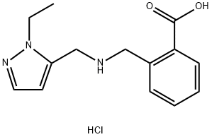 2-({[(1-ethyl-1H-pyrazol-5-yl)methyl]amino}methyl)benzoic acid Structure