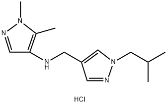 N-[(1-isobutyl-1H-pyrazol-4-yl)methyl]-1,5-dimethyl-1H-pyrazol-4-amine Structure