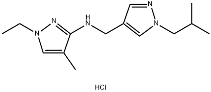 1-ethyl-N-[(1-isobutyl-1H-pyrazol-4-yl)methyl]-4-methyl-1H-pyrazol-3-amine Structure