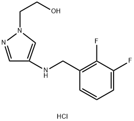 2-{4-[(2,3-difluorobenzyl)amino]-1H-pyrazol-1-yl}ethanol Structure