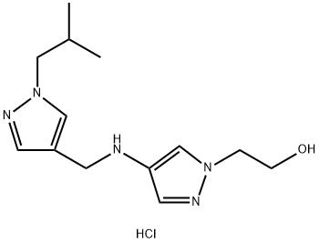 2-(4-{[(1-isobutyl-1H-pyrazol-4-yl)methyl]amino}-1H-pyrazol-1-yl)ethanol Structure