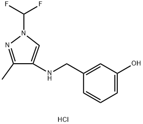 3-({[1-(difluoromethyl)-3-methyl-1H-pyrazol-4-yl]amino}methyl)phenol Structure