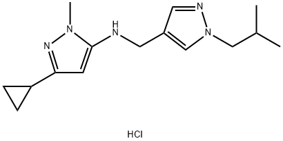 3-cyclopropyl-N-[(1-isobutyl-1H-pyrazol-4-yl)methyl]-1-methyl-1H-pyrazol-5-amine Structure