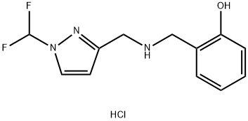 2-[({[1-(difluoromethyl)-1H-pyrazol-3-yl]methyl}amino)methyl]phenol Structure