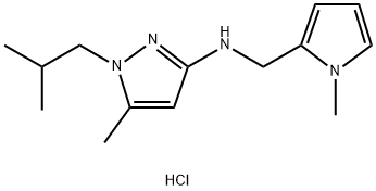 1-isobutyl-5-methyl-N-[(1-methyl-1H-pyrrol-2-yl)methyl]-1H-pyrazol-3-amine Structure