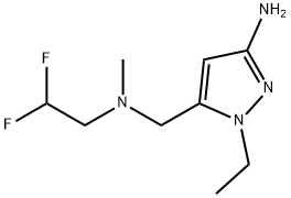 5-{[(2,2-difluoroethyl)(methyl)amino]methyl}-1-ethyl-1H-pyrazol-3-amine 구조식 이미지