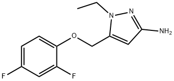 5-[(2,4-difluorophenoxy)methyl]-1-ethyl-1H-pyrazol-3-amine 구조식 이미지