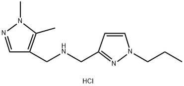 1-(1,5-dimethyl-1H-pyrazol-4-yl)-N-[(1-propyl-1H-pyrazol-3-yl)methyl]methanamine Structure