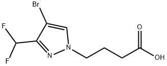 4-[4-bromo-3-(difluoromethyl)-1H-pyrazol-1-yl]butanoic acid 구조식 이미지