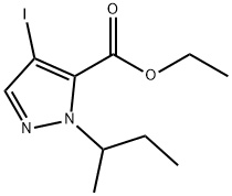 ethyl 1-sec-butyl-4-iodo-1H-pyrazole-5-carboxylate 구조식 이미지