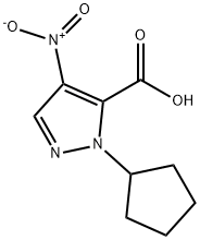 1-cyclopentyl-4-nitro-1H-pyrazole-5-carboxylic acid 구조식 이미지