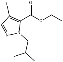 ethyl 4-iodo-1-isobutyl-1H-pyrazole-5-carboxylate 구조식 이미지