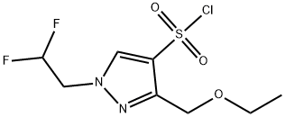 1-(2,2-difluoroethyl)-3-(ethoxymethyl)-1H-pyrazole-4-sulfonyl chloride Structure