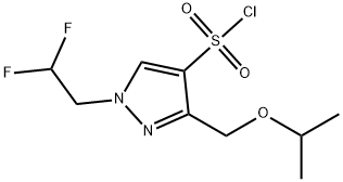 1-(2,2-difluoroethyl)-3-(isopropoxymethyl)-1H-pyrazole-4-sulfonyl chloride Structure