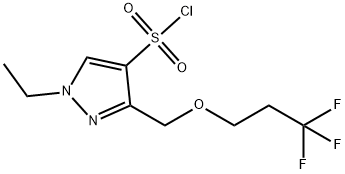 1-ethyl-3-[(3,3,3-trifluoropropoxy)methyl]-1H-pyrazole-4-sulfonyl chloride Structure