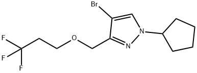 4-bromo-1-cyclopentyl-3-[(3,3,3-trifluoropropoxy)methyl]-1H-pyrazole Structure