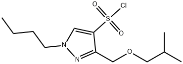 1-butyl-3-(isobutoxymethyl)-1H-pyrazole-4-sulfonyl chloride Structure