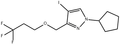 1-cyclopentyl-4-iodo-3-[(3,3,3-trifluoropropoxy)methyl]-1H-pyrazole Structure