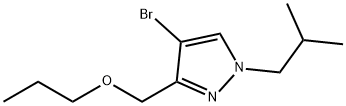 4-bromo-1-isobutyl-3-(propoxymethyl)-1H-pyrazole Structure