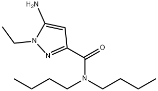 5-amino-N,N-dibutyl-1-ethyl-1H-pyrazole-3-carboxamide Structure