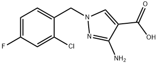 3-amino-1-(2-chloro-4-fluorobenzyl)-1H-pyrazole-4-carboxylic acid Structure