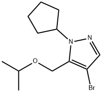 4-bromo-1-cyclopentyl-5-(isopropoxymethyl)-1H-pyrazole Structure