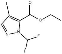 ethyl 1-(difluoromethyl)-4-iodo-1H-pyrazole-5-carboxylate Structure