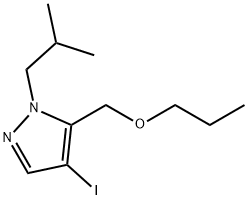 4-iodo-1-isobutyl-5-(propoxymethyl)-1H-pyrazole Structure