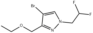 4-bromo-1-(2,2-difluoroethyl)-3-(ethoxymethyl)-1H-pyrazole Structure