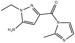 1-ethyl-3-[(2-methyl-1H-imidazol-1-yl)carbonyl]-1H-pyrazol-5-amine Structure